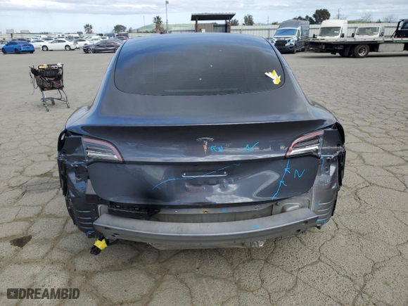 2023 Tesla Model 3 with VIN 5YJ3E1EA2PF432638, listed as a Copart auction lot 50543235 with 24,047 mi miles and Salvage Title. Bid and sale history available at carsss.com. Image 6.