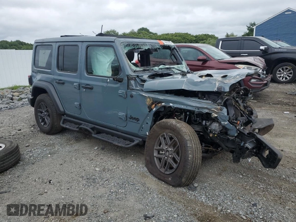 2024 Jeep Wrangler Sport S with VIN 1C4PJXDG8RW314162, listed as a Copart auction lot 60823865 with Not provided miles and Salvage title. Bid and sale history available at DreamBid. Image 4.