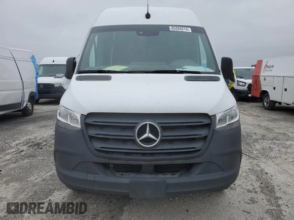 2023 Mercedes-Benz Sprinter Cargo with VIN W1Y4NCHYXPT145632, listed as a Copart auction lot 85204214 with 21,838 mi miles and Salvage Title. Bid and sale history available at carsss.com. Image 5.