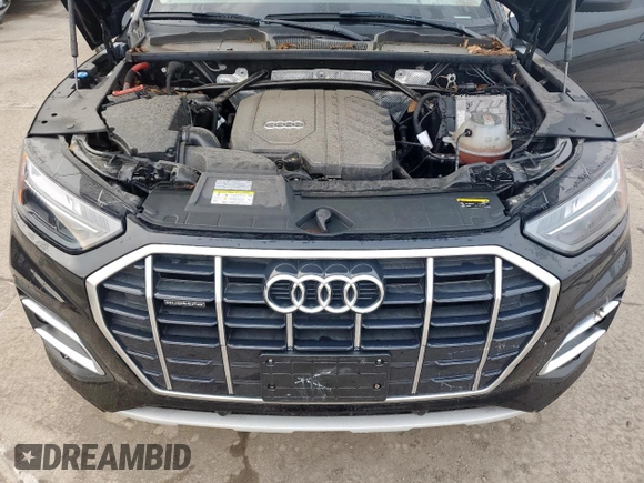 2021 Audi Q5 Premium with VIN WA1AAAFY3M2129651, listed as a Copart auction lot 58509405 with 23,567 mi miles and Clean title. Bid and sale history available at DreamBid. Image 12.
