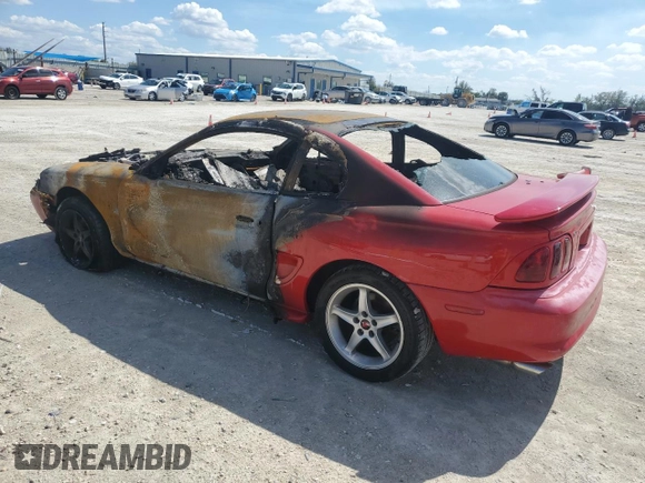1997 Ford Mustang Cobra with VIN 1FALP47V8VF187337, listed as a Copart auction lot 52354265 with 0 mi miles and Non Repairable. Bid and sale history available at carsss.com. Image 2.