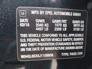 2018 Buick Regal Preferred with VIN W04GL6SX5J1109806, listed as a IAAI auction lot 42120749 with 80,397 mi miles and . Bid and sale history available at DreamBid. Image 9.