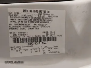 2010 Ford Focus SE with VIN 1FAHP3FN3AW190237, listed as a IAAI auction lot 41275571 with 338,458 mi miles. Bid and sale history available at carsss.com. Image 9.