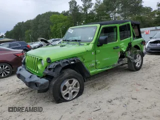 2019 Jeep Wrangler Unlimited Sport S z VIN 1C4HJXDG0KW638975, wystawiony jako Copart lot #58486605 z przebiegiem 51 888 mil mil oraz Szkoda całkowita • Salvage title. Historia ofert i sprzedaży dostępna na DreamBid. Obrazek 1.