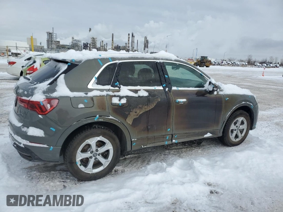 2021 Audi Q3 S line Premium Plus with VIN WA1EECF38M1085691, listed as a Copart auction lot 86403464 with 36,536 mi miles and Salvage Title. Bid and sale history available at carsss.com. Image 3.