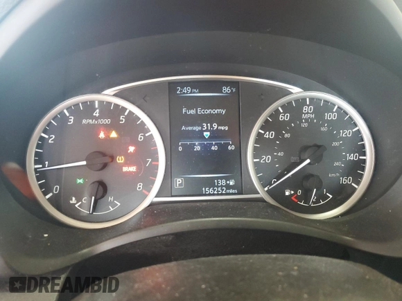 2017 Nissan Sentra SV with VIN 3N1AB7AP1HL693648, listed as a Copart auction lot 62637355 with 156,252 mi miles and Salvage title. Bid and sale history available at DreamBid. Image 9.