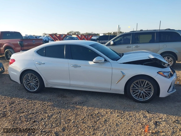 2020 Genesis G70 2.0T with VIN KMTG64LA8LU056386, listed as a IAAI auction lot 41164341 with 48,943 mi miles. Bid and sale history available at carsss.com. Image 13.
