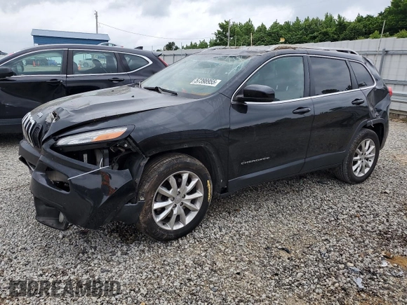 2016 Jeep Cherokee Limited with VIN 1C4PJMDB4GW170559, listed as a Copart auction lot 57398955 with 126,646 mi miles and Salvage title. Bid and sale history available at DreamBid. Image 1.