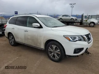2017 Nissan Pathfinder SL with VIN 5N1DR2MM9HC672824, listed as a Copart auction lot 46905065 with 96,018 mi miles and Salvage Title. Bid and sale history available at carsss.com. Image 4.