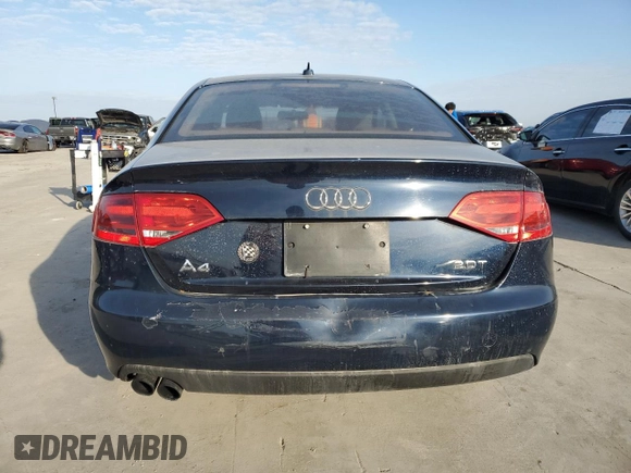 2010 Audi A4 2.0T Premium with VIN WAUAFAFL0AN024598, listed as a Copart auction lot 45103005 with 108,034 mi miles and Salvage Title. Bid and sale history available at carsss.com. Image 6.