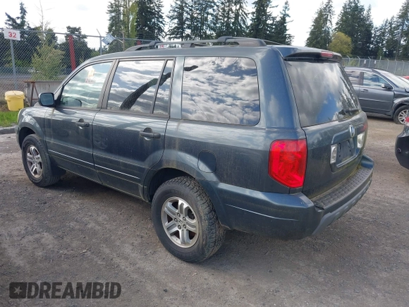 2005 Honda Pilot EX-L with VIN 2HKYF185X5H573585, listed as a IAAI auction lot 42094532 with 1 mi miles. Bid and sale history available at carsss.com. Image 3.
