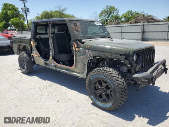 2021 Jeep Gladiator Willys with VIN 1C6HJTAG7ML582820, listed as a Copart auction lot 52418205 with 33,524 mi miles and Salvage Title. Bid and sale history available at carsss.com. Image 4.