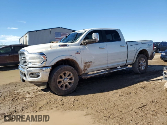 2022 Ram 2500 Laramie with VIN 3C6UR5FLXNG337467, listed as a Copart auction lot 87870895 with 87,838 mi miles and Salvage Title. Bid and sale history available at carsss.com. Image 1.
