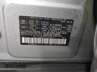 2016 Subaru Outback Premium z VIN 4S4BSBFC8G3296311, wystawiony jako Copart lot #57759045 z przebiegiem 122 025 mil mil oraz Szkoda całkowita • Salvage title. Historia ofert i sprzedaży dostępna na DreamBid. Obrazek 14.