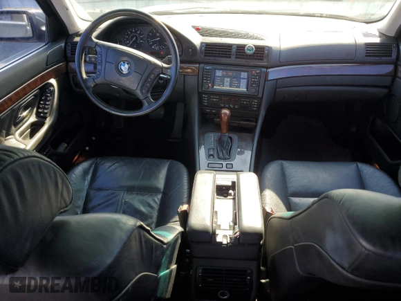 2001 BMW 7 Series 740iL with VIN WBAGH83491DP27388, listed as a Copart auction lot 78287314 with 31,045 mi miles and Salvage Title. Bid and sale history available at carsss.com. Image 8.