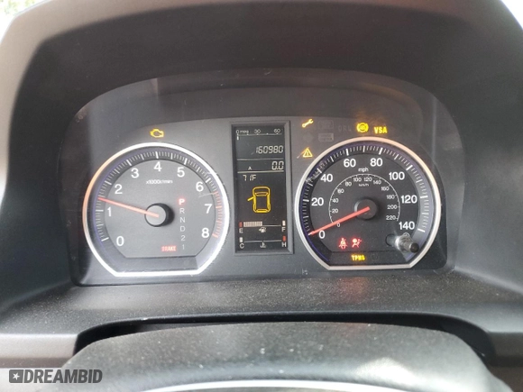 2008 Honda CR-V EX with VIN 5J6RE48568L002503, listed as a Copart auction lot 53739335 with 160,980 mi miles and Salvage Title. Bid and sale history available at carsss.com. Image 9.