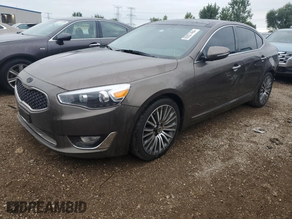 2014 Kia Cadenza Premium with VIN KNALN4D7XE5128265, listed as a Copart auction lot 65927464 with 99,127 mi miles and Salvage Title. Bid and sale history available at carsss.com. Image 1.