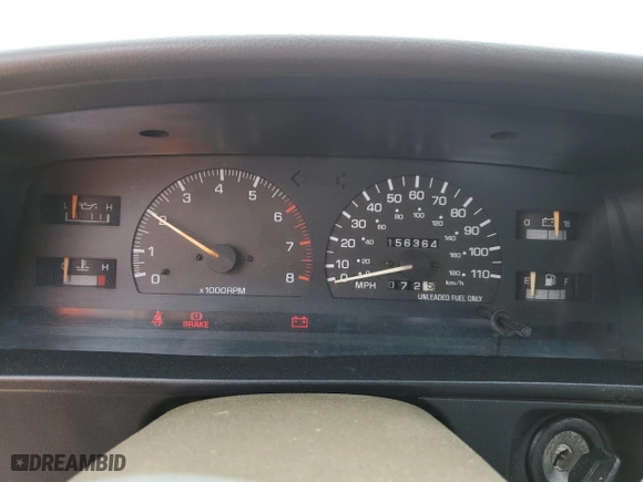 1992 Toyota 4WD Pickups DLX with VIN JT4RN01P4N7053352, listed as a Copart auction lot 52280194 with 156364 miles and Salvage Title. Bid and sale history available at carsss.com. Image 9.