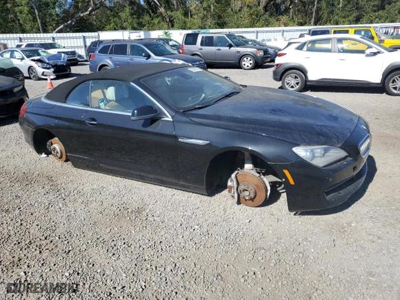 2012 BMW 6 Series 650i with VIN WBALZ3C58CC397744, listed as a Copart auction lot 83458774 with 0 mi miles and Non Repairable. Bid and sale history available at carsss.com. Image 4.