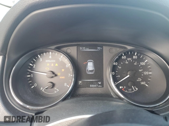 2017 Nissan Rogue SL with VIN 5N1AT2MV5HC730196, listed as a Copart auction lot 58900045 with 88,887 mi miles and Salvage title. Bid and sale history available at DreamBid. Image 9.