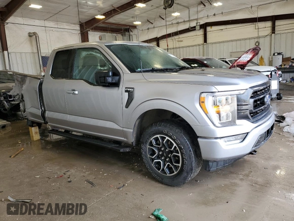 2021 Ford F-150 XL with VIN 1FTEX1EP6MFC95394, listed as a Copart auction lot 56753255 with 57,647 mi miles and Non repairable. Bid and sale history available at DreamBid. Image 4.