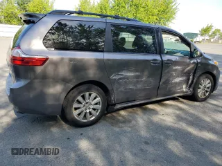 2017 Toyota Sienna XLE with VIN 5TDDZ3DC7HS176274, listed as a Copart auction lot 59899245 with 58,325 mi miles and Salvage title. Bid and sale history available at DreamBid. Image 3.