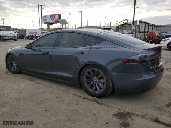 2017 Tesla Model S 100D with VIN 5YJSA1E42HF227582, listed as a Copart auction lot 43413605 with 82,531 mi miles and Salvage Title. Bid and sale history available at carsss.com. Image 2.