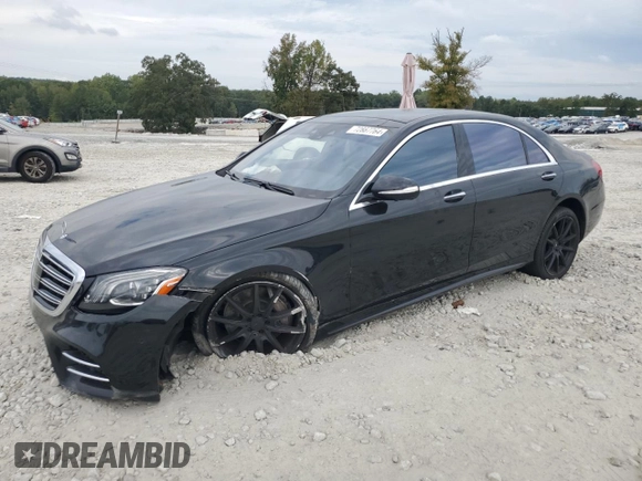 2019 Mercedes-Benz S-Class S 560 with VIN WDDUG8DB9KA448974, listed as a Copart auction lot 72887764 with 66,076 mi miles and Salvage Title. Bid and sale history available at carsss.com. Image 1.