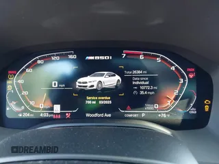 2022 BMW 8 Series M850i with VIN WBAGV8C09NCH15245, listed as a IAAI auction lot 42053154 with 26,384 mi miles and . Bid and sale history available at DreamBid. Image 7.