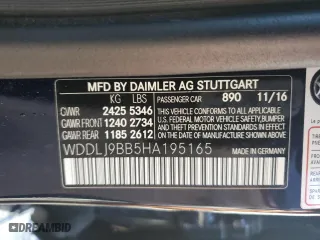 2017 Mercedes-Benz CLS with VIN WDDLJ9BB5HA195165, listed as a Copart auction lot 44381195 with 42,686 mi miles and Salvage Title. Bid and sale history available at carsss.com. Image 13.