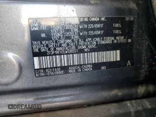 2020 Toyota RAV4 XLE with VIN 2T3P1RFV2LW106551, listed as a Copart auction lot 48983705 with 76,306 mi miles and Salvage Title. Bid and sale history available at DreamBid. Image 15.