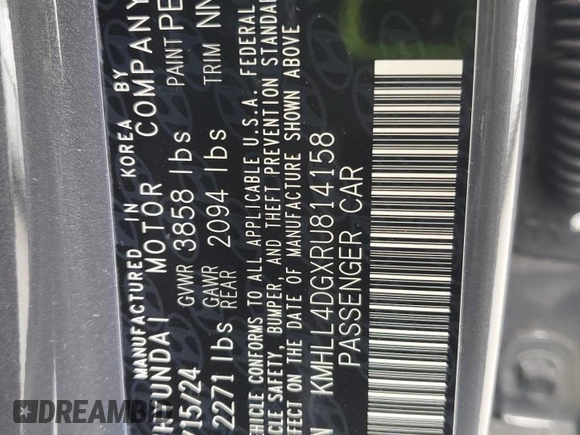 2024 Hyundai Elantra SE with VIN KMHLL4DGXRU814158, listed as a Copart auction lot 64657335 with 13,995 mi miles and Non repairable. Bid and sale history available at DreamBid. Image 12.