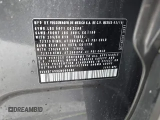 2019 Volkswagen Tiguan SEL Premium with VIN 3VV4B7AX9KM095580, listed as a IAAI auction lot 41915639 with 67,440 mi miles and . Bid and sale history available at DreamBid. Image 9.