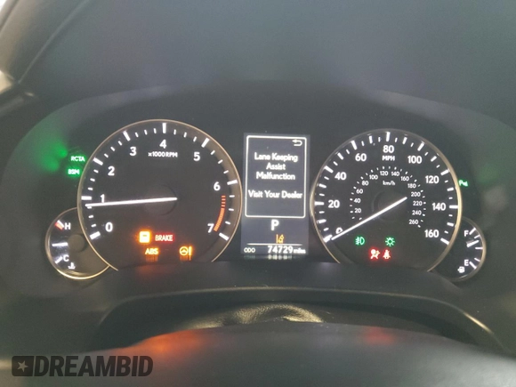 2016 Lexus RX 350 with VIN 2T2BZMCA3GC001679, listed as a Copart auction lot 57070835 with 74,729 mi miles and Salvage Title. Bid and sale history available at DreamBid. Image 9.
