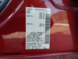 2021 Nissan Altima SV with VIN 1N4BL4DV9MN342736, listed as a IAAI auction lot 42046321 with 81,937 mi miles and . Bid and sale history available at DreamBid. Image 9.