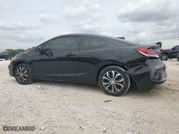 2014 Honda Civic Coupe LX with VIN 2HGFG3B55EH513247, listed as a Copart auction lot 50394735 with 124,853 mi miles and Salvage Title. Bid and sale history available at carsss.com. Image 2.