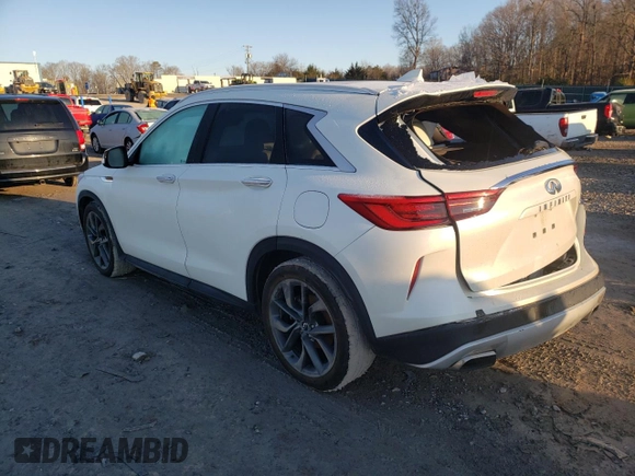 2019 Infiniti QX50 LUXE with VIN 3PCAJ5M37KF103066, listed as a Copart auction lot 71511262 with 59,538 mi miles. Bid and sale history available at carsss.com. Image 2.