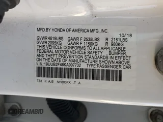 2019 Acura TLX Technology z VIN 19UUB2F48KA007732, wystawiony jako Copart lot #42254115 z przebiegiem 63 123 mil mil oraz Szkoda całkowita • Salvage title. Historia ofert i sprzedaży dostępna na DreamBid. Obrazek 12.