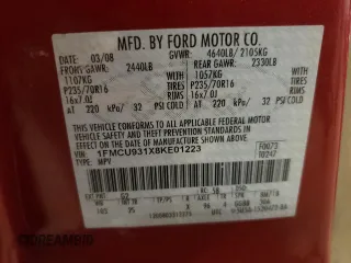 2008 Ford Escape XLT with VIN 1FMCU931X8KE01223, listed as a Copart auction lot 53637155 with 213,295 mi miles and Clean Title. Bid and sale history available at carsss.com. Image 13.