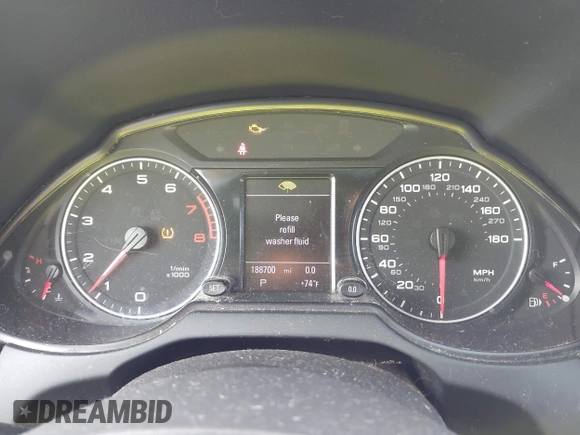 2012 Audi Q5 Premium Plus with VIN WA1LFAFP0CA099448, listed as a IAAI auction lot 42403849 with 189,000 mi miles and . Bid and sale history available at DreamBid. Image 7.