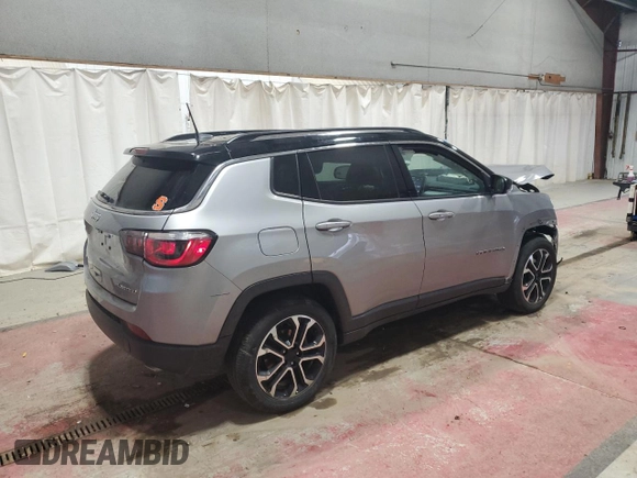 2022 Jeep Compass High Altitude with VIN 3C4NJDCBXNT187331, listed as a Copart auction lot 52526315 with 23,463 mi miles and Salvage Title. Bid and sale history available at DreamBid. Image 3.