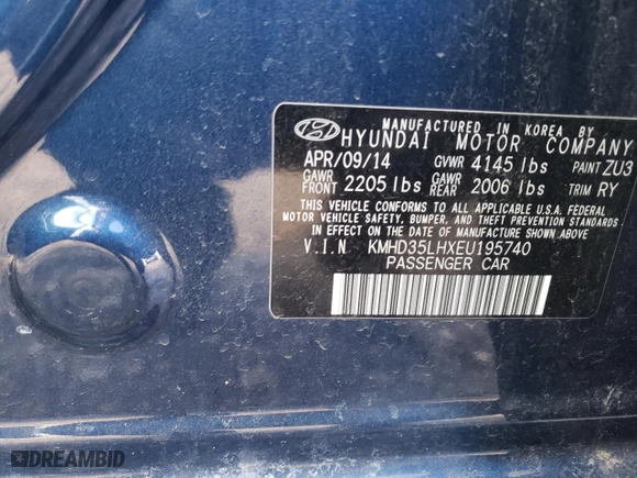 2014 Hyundai Elantra GT with VIN KMHD35LHXEU195740, listed as a Copart auction lot 87057324 with 56,010 mi miles and Clean Title. Bid and sale history available at carsss.com. Image 13.