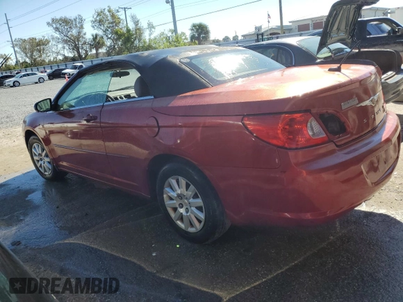 2008 Chrysler Sebring LX with VIN 1C3LC45K58N122040, listed as a Copart auction lot 82375204 with 135,105 mi miles and Non Repairable. Bid and sale history available at carsss.com. Image 2.