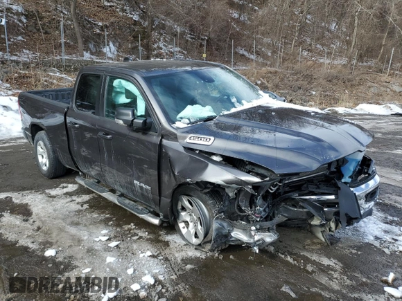 2021 Ram 1500 Big Horn with VIN 1C6RRFBGXMN561932, listed as a Copart auction lot 45969175 with 0 mi miles and Salvage Title. Bid and sale history available at carsss.com. Image 4.