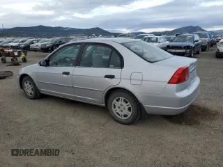 2001 Honda Civic LX with VIN JHMES16581S009607, listed as a Copart auction lot 54605255 with 0 mi miles and Clean Title. Bid and sale history available at carsss.com. Image 2.