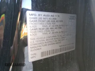 2019 Audi Q8 Premium z VIN WA1AVAF17KD018660, wystawiony jako Copart lot #47264715 z przebiegiem Nie podano mil oraz Szkoda całkowita • Salvage title. Historia ofert i sprzedaży dostępna na DreamBid. Obrazek 14.