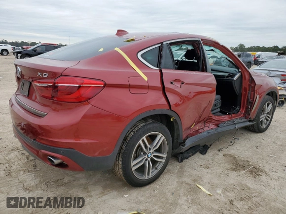 2017 BMW X6 sDrive35i with VIN 5UXKU0C37H0G69396, listed as a Copart auction lot 88132175 with 0 mi miles and Salvage Title. Bid and sale history available at carsss.com. Image 3.