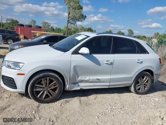 2018 Audi Q3 Premium with VIN WA1BCCFS6JR010047, listed as a IAAI auction lot 41795209 with 99,609 mi miles. Bid and sale history available at carsss.com. Image 14.