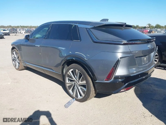 2023 Cadillac LYRIQ RWD Luxury with VIN 1GYKPMRK9PZ001521, listed as a IAAI auction lot 40801133 with NaN miles. Bid and sale history available at carsss.com. Image 3.