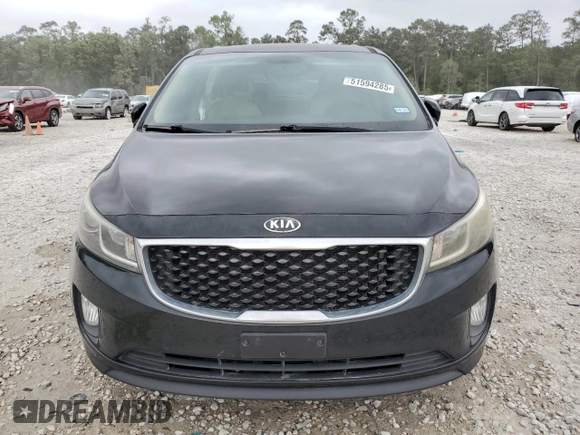 2016 Kia Sedona SX with VIN KNDMC5C11G6153598, listed as a Copart auction lot 51594285 with 151,312 mi miles and Salvage Title. Bid and sale history available at carsss.com. Image 5.